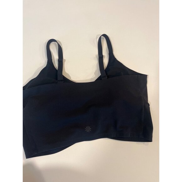 Athleta Black Ruched Bow-Front Sports Bra Size 5 - Picture 4 of 5